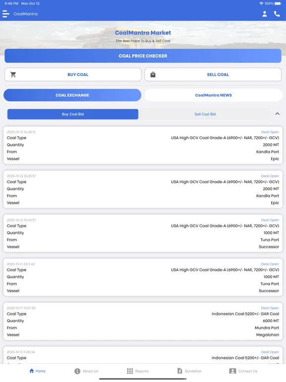 Zrzuty ekranu CoalMantra iPad 