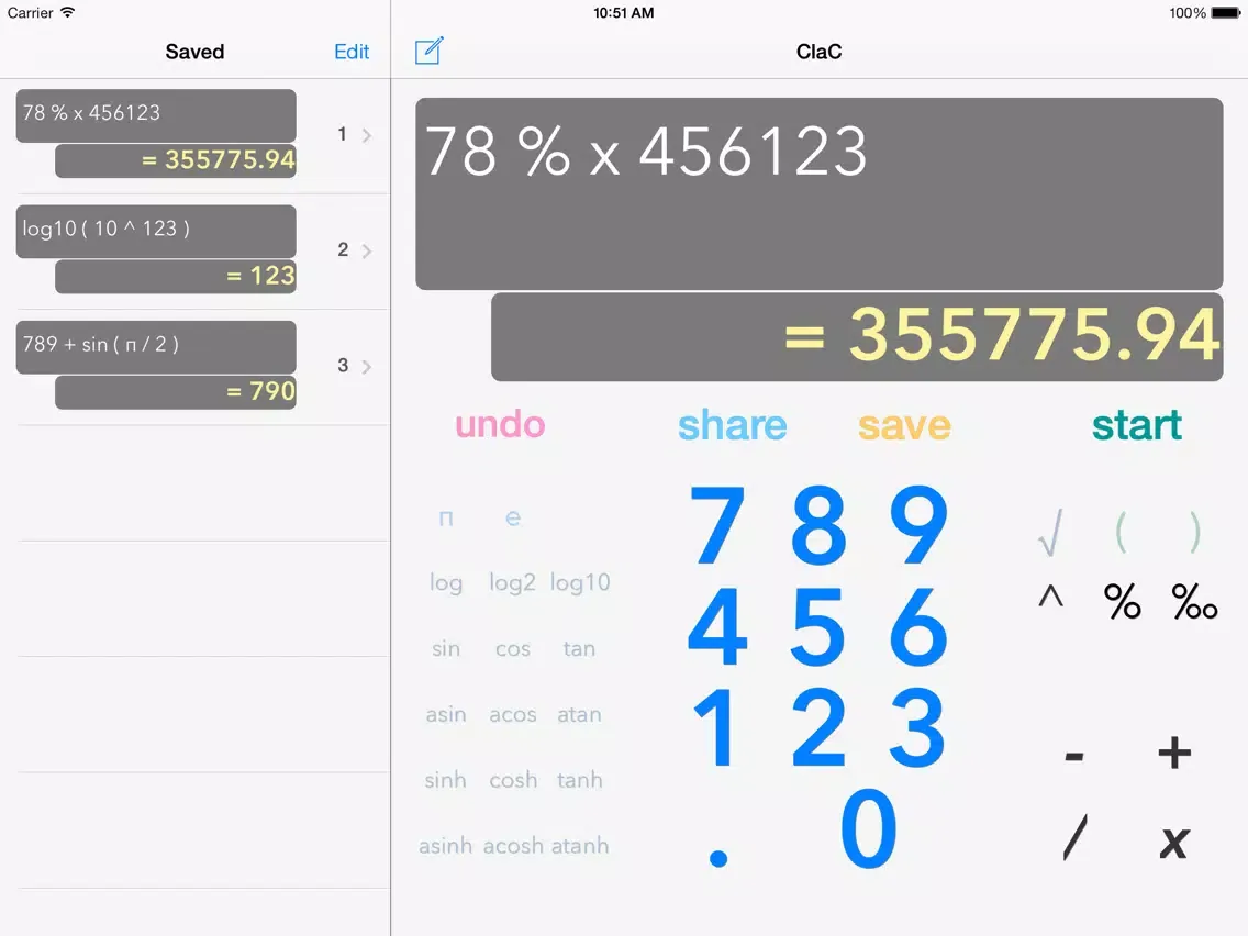 ClaC iPad  스크린샷