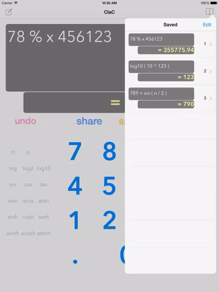ClaC iPad  스크린샷