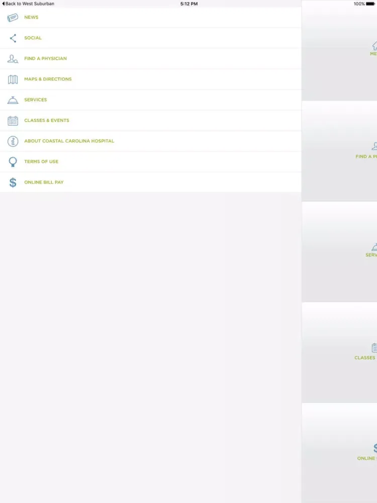 ภาพหน้าจอของ Coastal Carolina Hospital iPad 