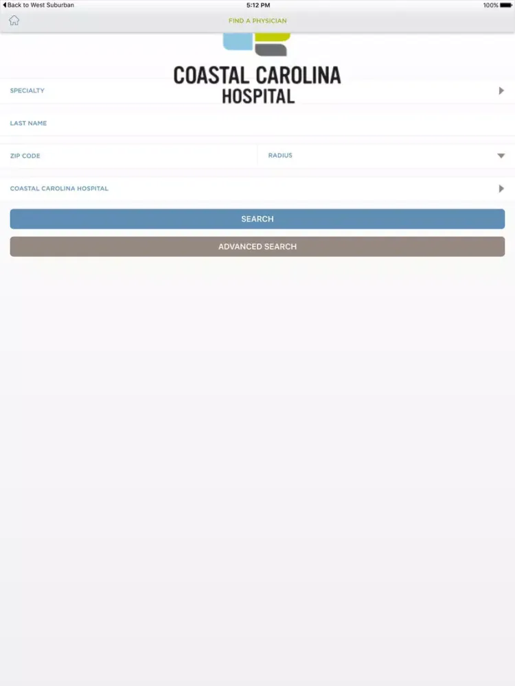ภาพหน้าจอของ Coastal Carolina Hospital iPad 