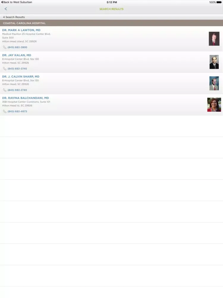 ภาพหน้าจอของ Coastal Carolina Hospital iPad 