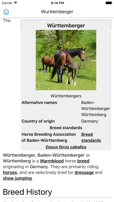 Capturas de pantalla de CHI Encyclopedia of Horses