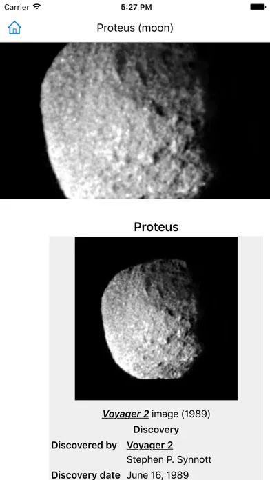 Capturas de tela do CHI Encyclopedia of the Solar System