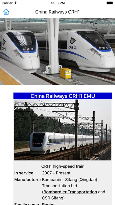 Ảnh chụp màn hình của CHI Encyclopedia of Trains