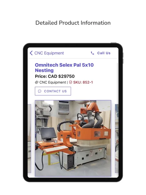 Capturas de tela do Coast Machinery Group iPad 