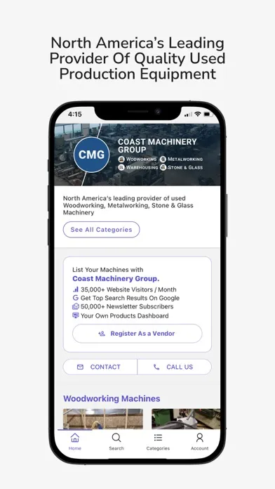 Capturas de tela do Coast Machinery Group