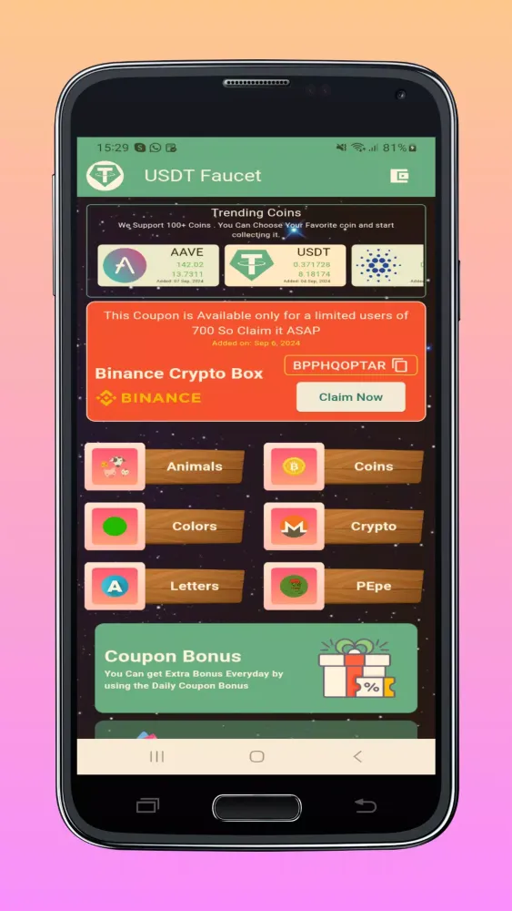 Angel Multicoin Faucet Screenshots