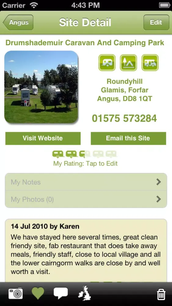 Sites UK Lite - Caravan and Camping Sites in the UK应用截图