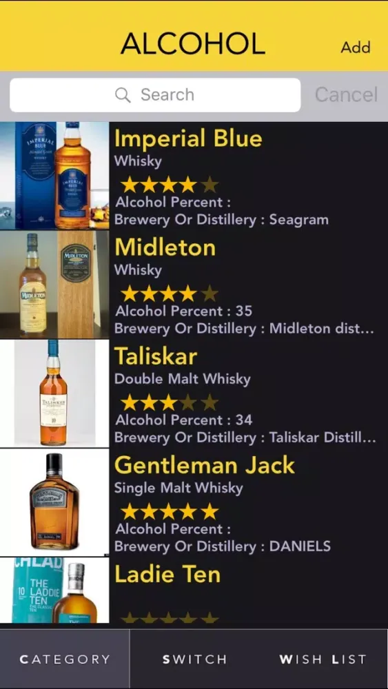 Capturas de pantalla de SnapCollect - Alcohol Inventory Database