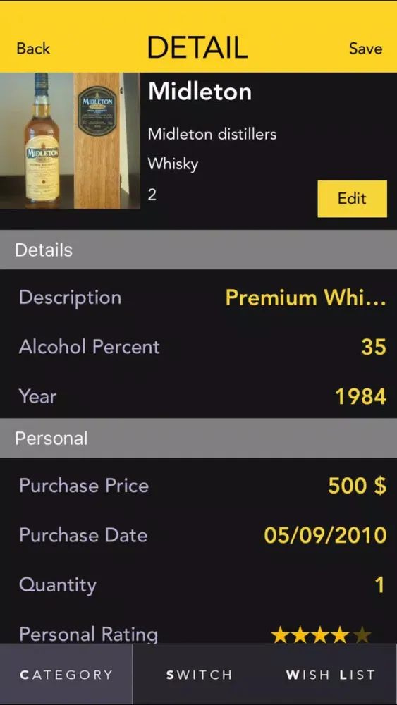 Capturas de pantalla de SnapCollect - Alcohol Inventory Database