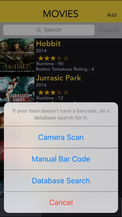 Tangkapan skrin SnapCollect - Movies Collecting Manager