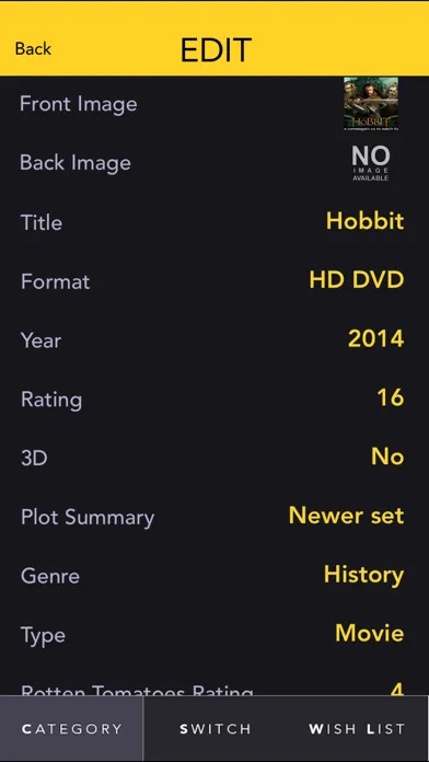 Tangkapan skrin SnapCollect - Movies Collecting Manager