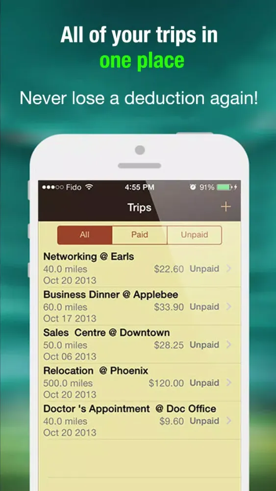 Captures d'écran de Mile Pal - Milage Log & Trip Expense Tracker Pro