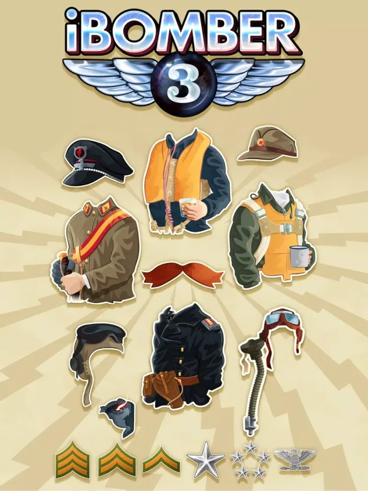 Capturas de tela do iBomber Stickers iPad 