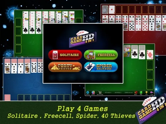 Zrzuty ekranu Solitaire Card Games 4 in 1 HD iPad 