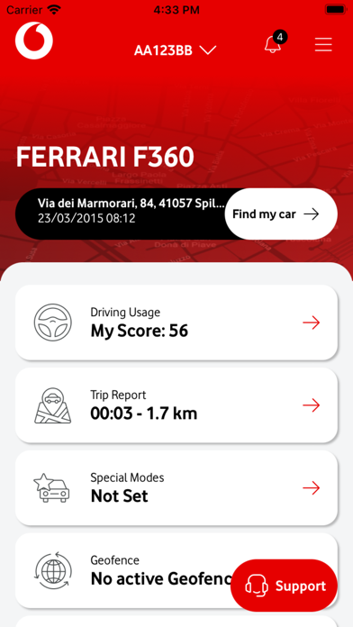 My Connected Vehicle Screenshots