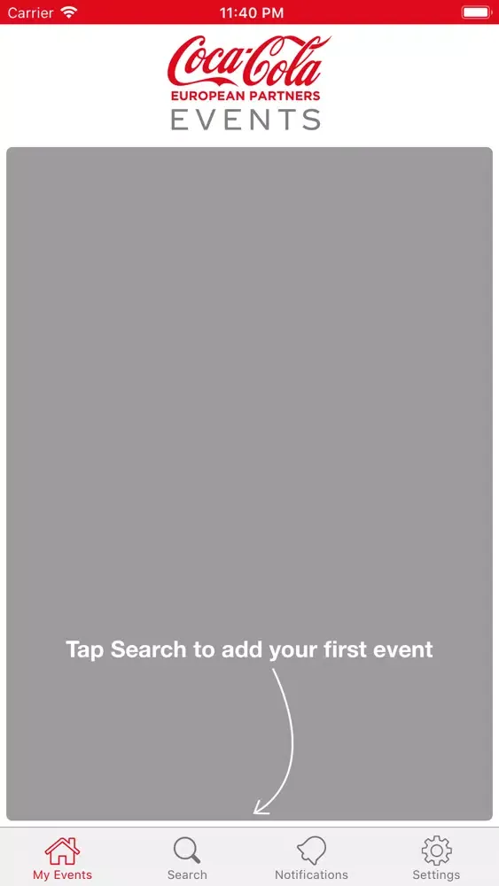Tangkapan layar CCEP DE Events