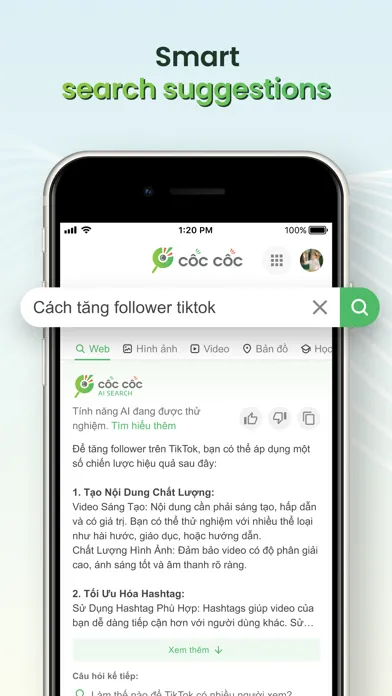 Cốc Cốc: Web Browser & Adblock Screenshots