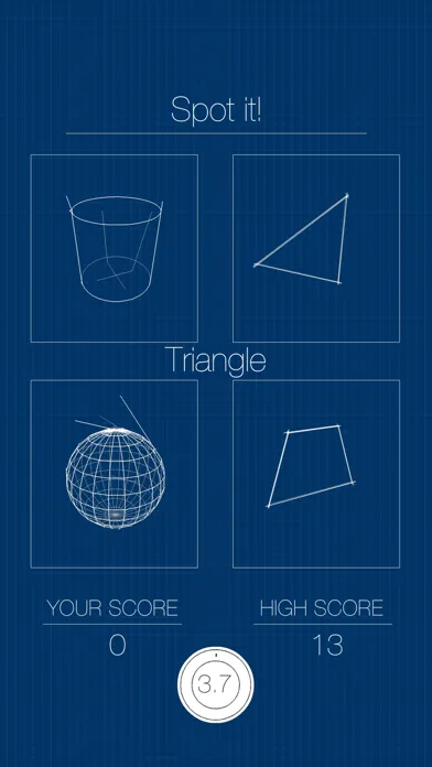 Capturas de tela do Spot the geometric shapes