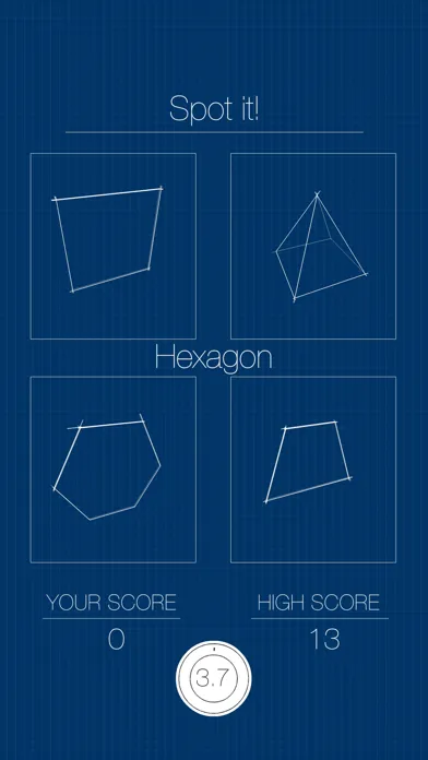 Capturas de tela do Spot the geometric shapes