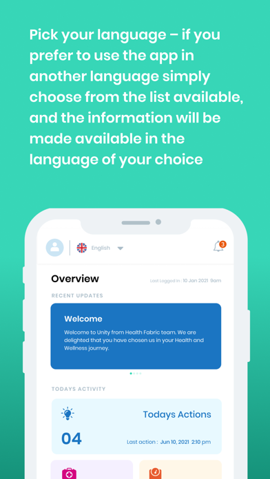 Tangkapan layar Unity from Health Fabric