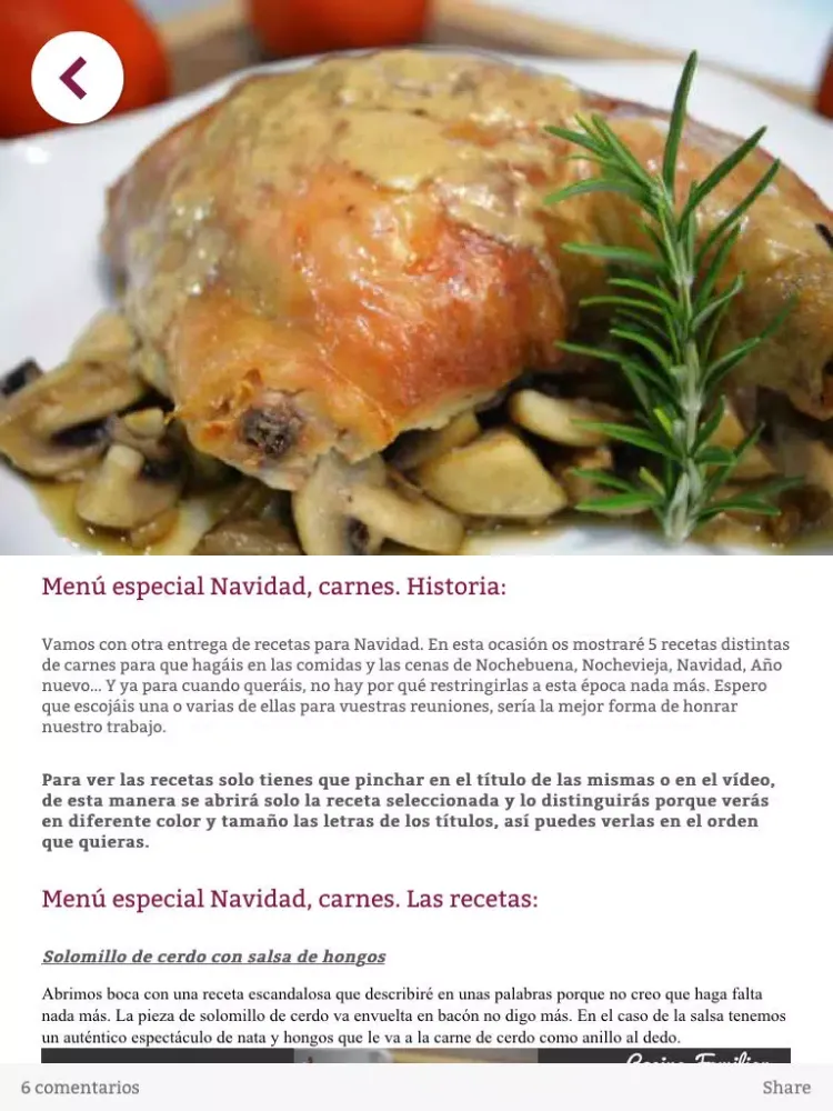 Ảnh chụp màn hình của Cocina Familiar - Recetas iPad 