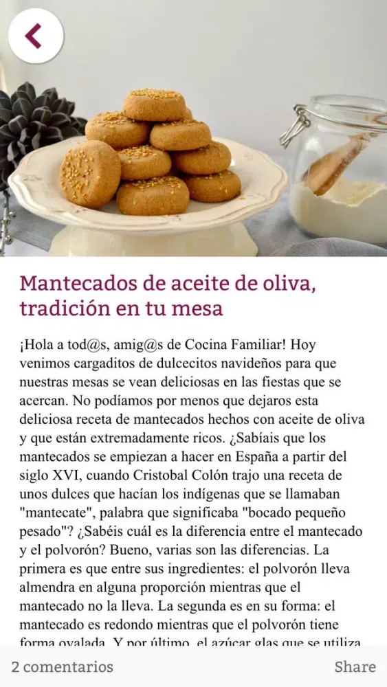 Ảnh chụp màn hình của Cocina Familiar - Recetas