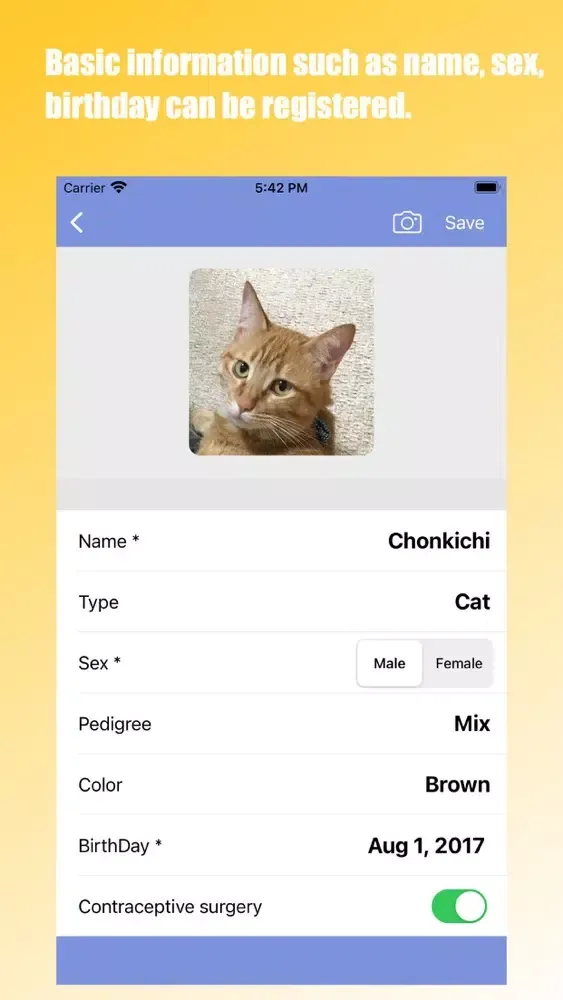 Capturas de pantalla de Pet Care : Diary app for pets