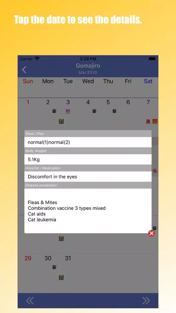Capturas de pantalla de Pet Care : Diary app for pets