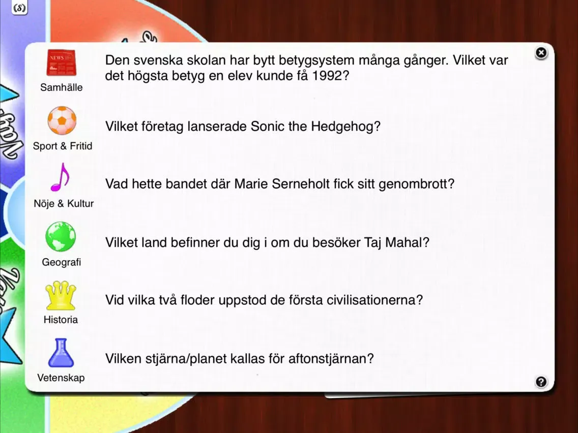 Snille 2 - Det stora frågespelet iPad 应用截图