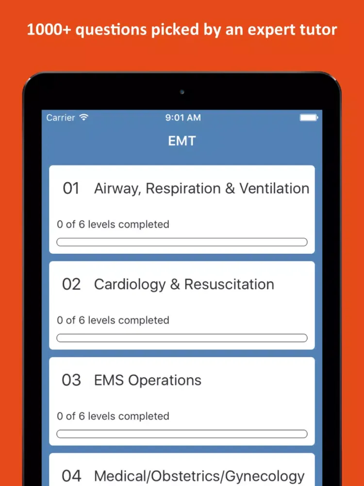 Скриншоты EMT® Practice Test iPad 