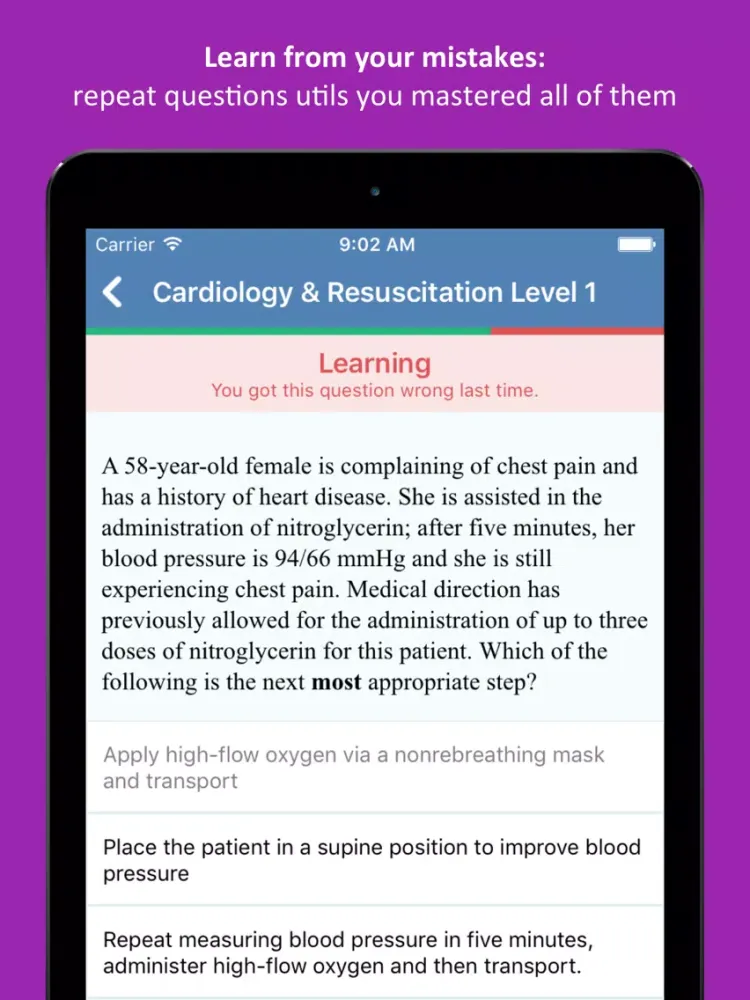 Скриншоты EMT® Practice Test iPad 