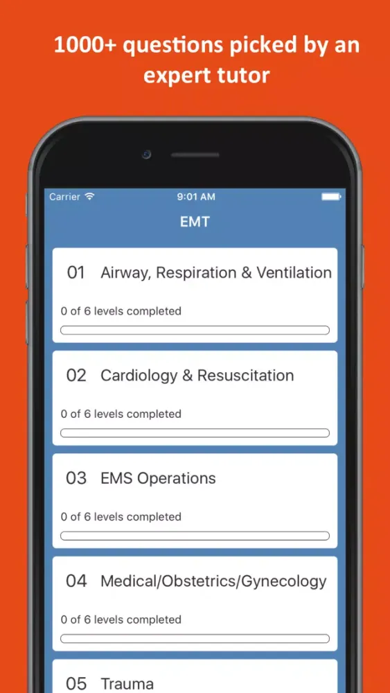 Скриншоты EMT® Practice Test