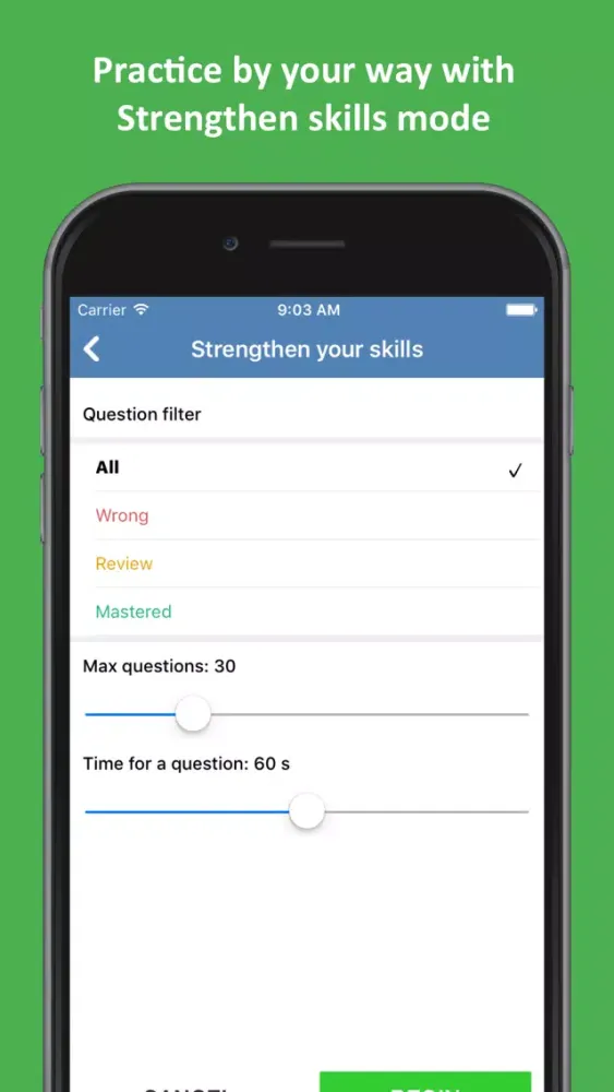 Скриншоты EMT® Practice Test