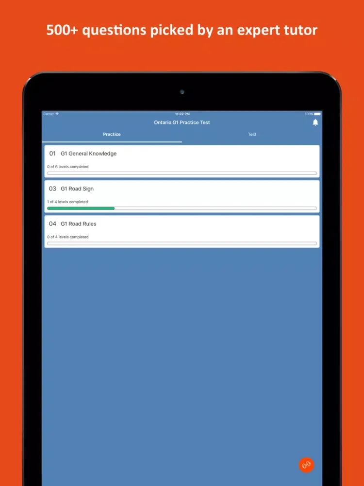Ontario G1 Practice Test iPad  स्क्रीनशॉट