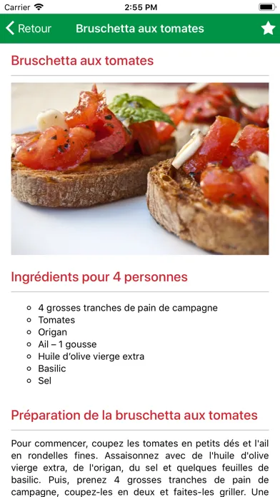 Recettes de Cuisine Italienne স্ক্রিনশট