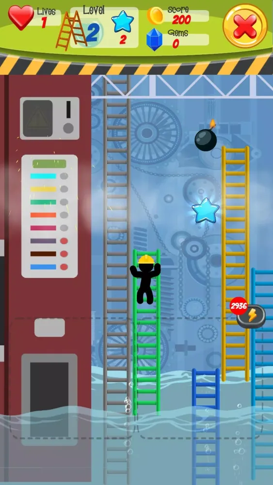 صور Stickman hook stairs game