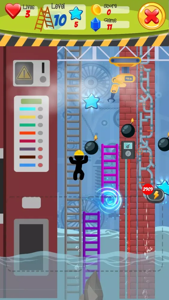 صور Stickman hook stairs game