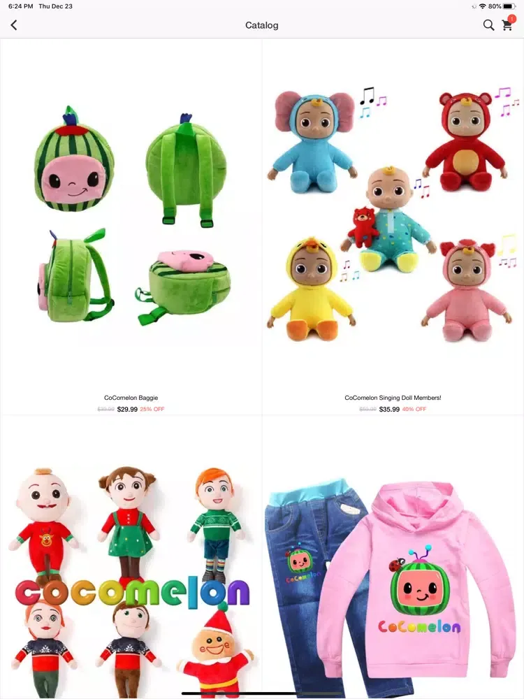 Ảnh chụp màn hình của cocomelon shop iPad 