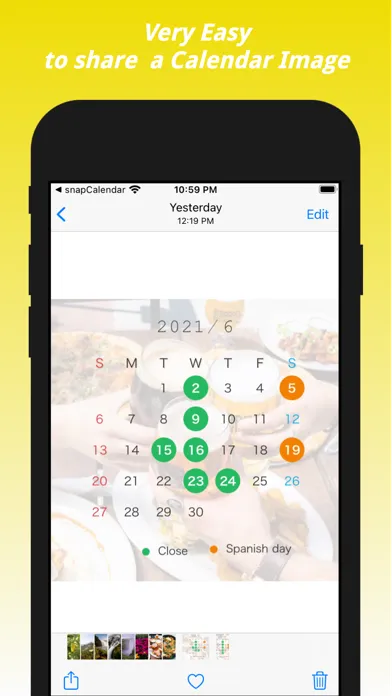 Capturas de tela do SnapCalendar- with your photos