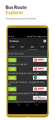 SG Buses: Timing & Routes Screenshots