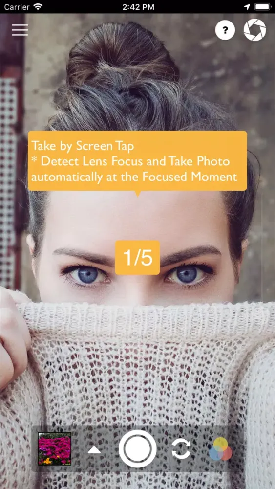 ภาพหน้าจอของ TAPCA - Pro Camera, LITE
