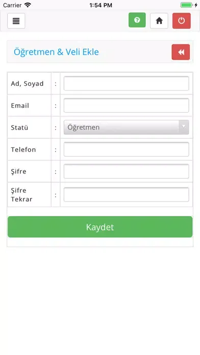Çocuğum Yanımda Yönetici Ekran Görüntüleri
