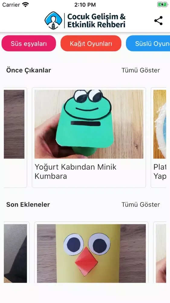 Çocuk Gelişim Etkinlik Rehberi スクリーンショット