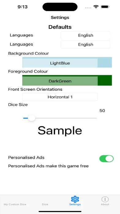 Screenshot di My Custom Dice