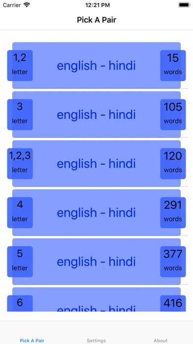 Capturas de pantalla de PickAPair Hindi - English