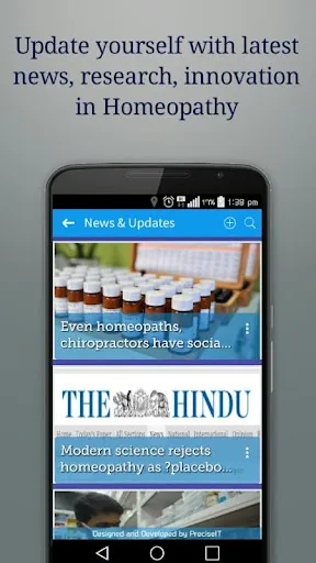 Capturas de tela do HomeoApp - for every Homeopath
