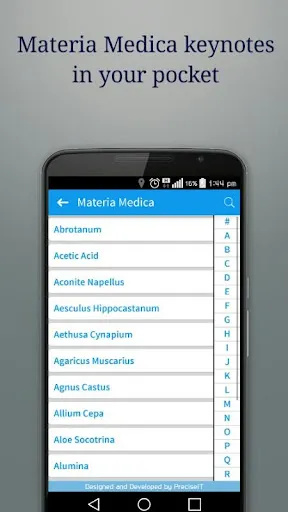 Capturas de tela do HomeoApp - for every Homeopath