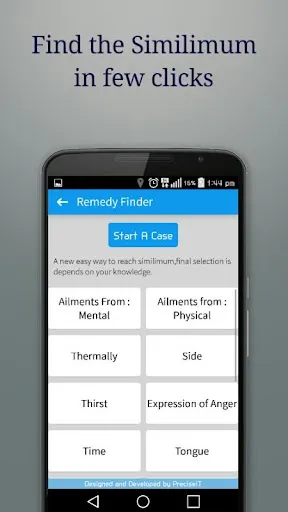 Capturas de tela do HomeoApp - for every Homeopath